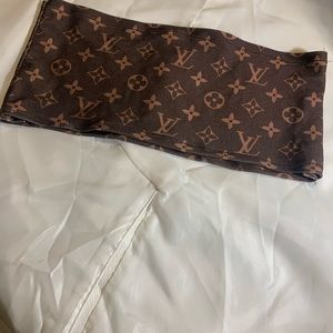 Louis Vuitton crop top bandeau and hair scrunchie